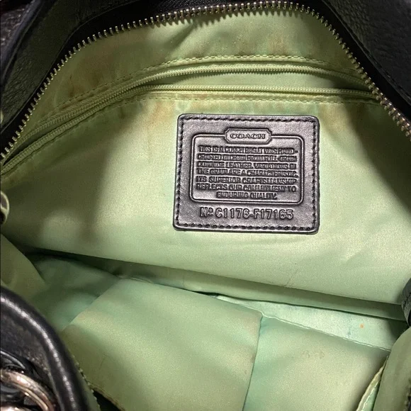 Coach Brooke Convertible hobo shoulder bag black pebbled leather, F17165. - Picture 6 of 7